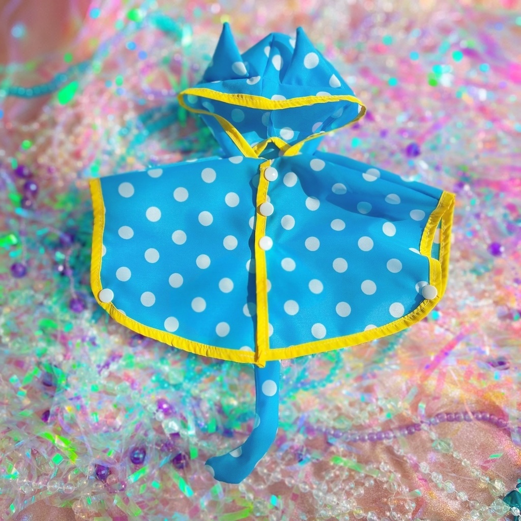 ねこさんレインポンチョ(40cmドール)