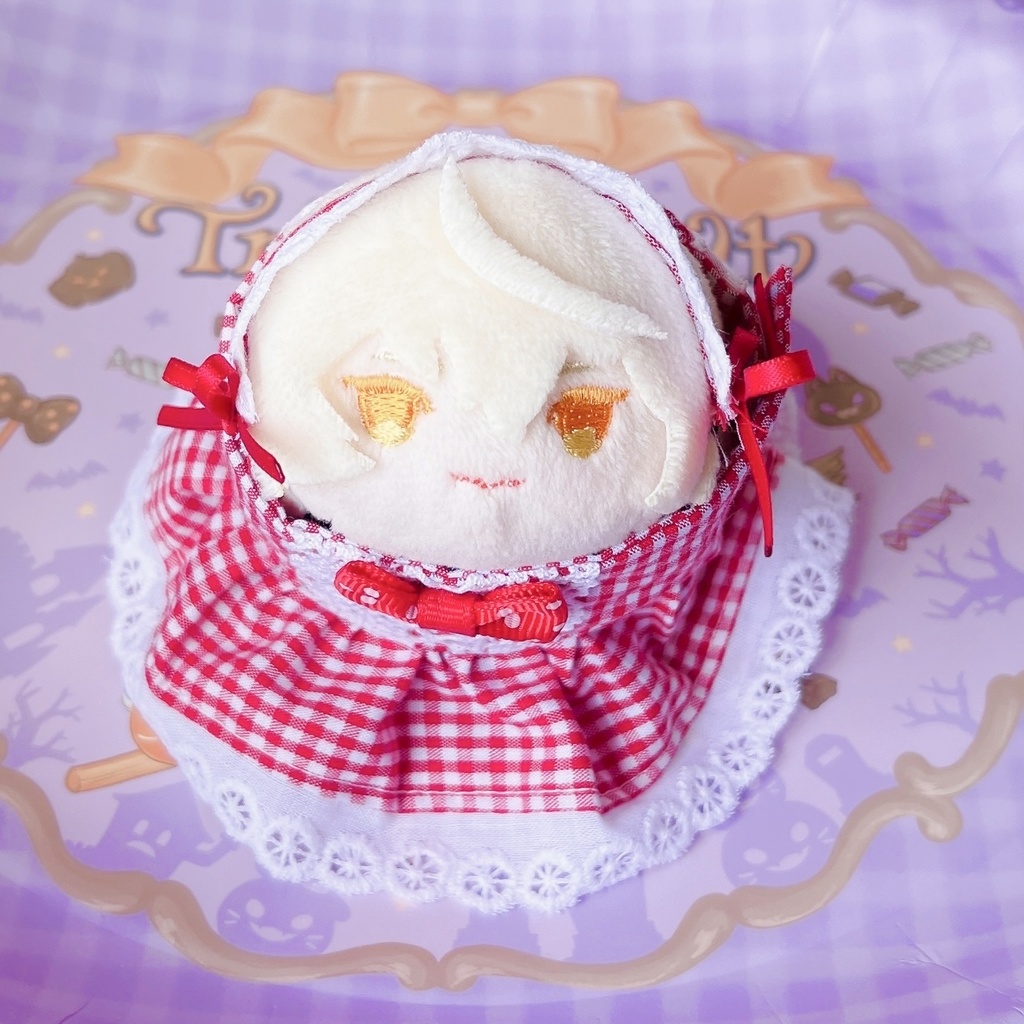 おもちのフリルチェックワンピSET