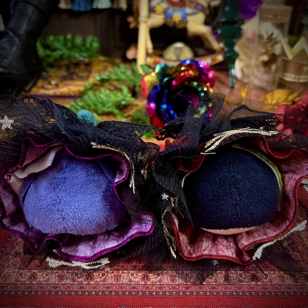 【おもち】闇夜の薔薇と髑髏のドレスSET