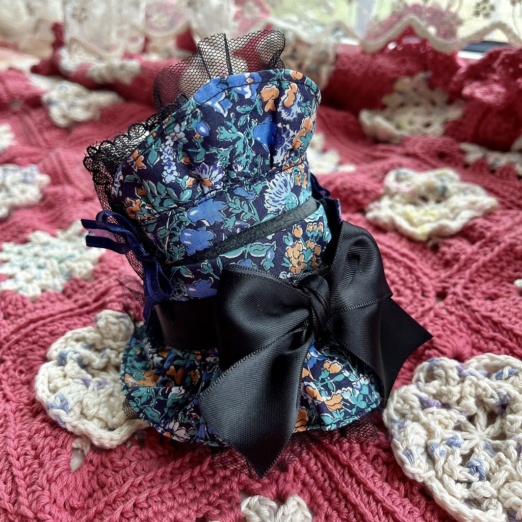 【おもち】花柄エプロンワンピースSET