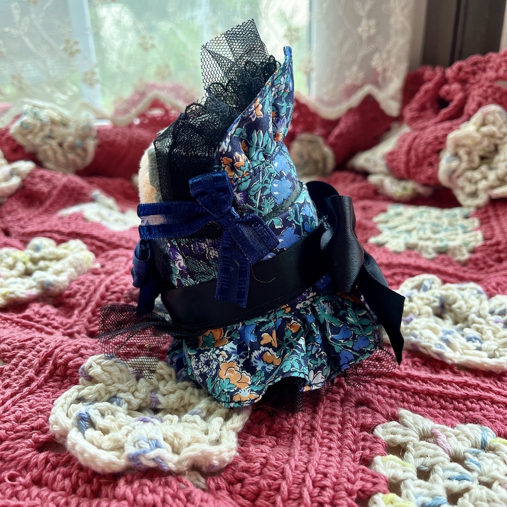 【おもち】花柄エプロンワンピースSET