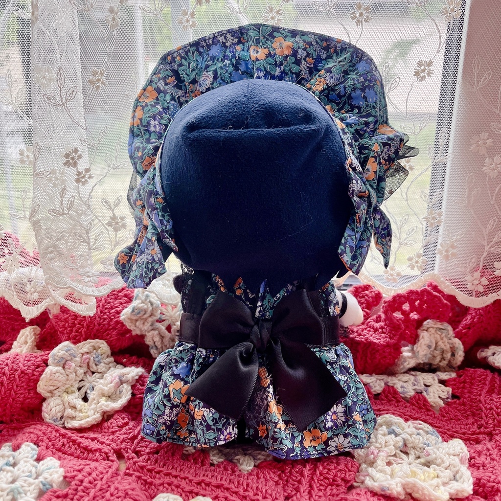 【ぬい】花柄エプロンワンピースSET