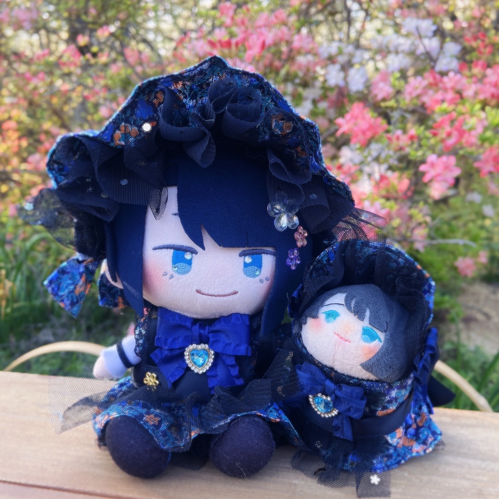 【ぬい】花柄エプロンワンピースSET