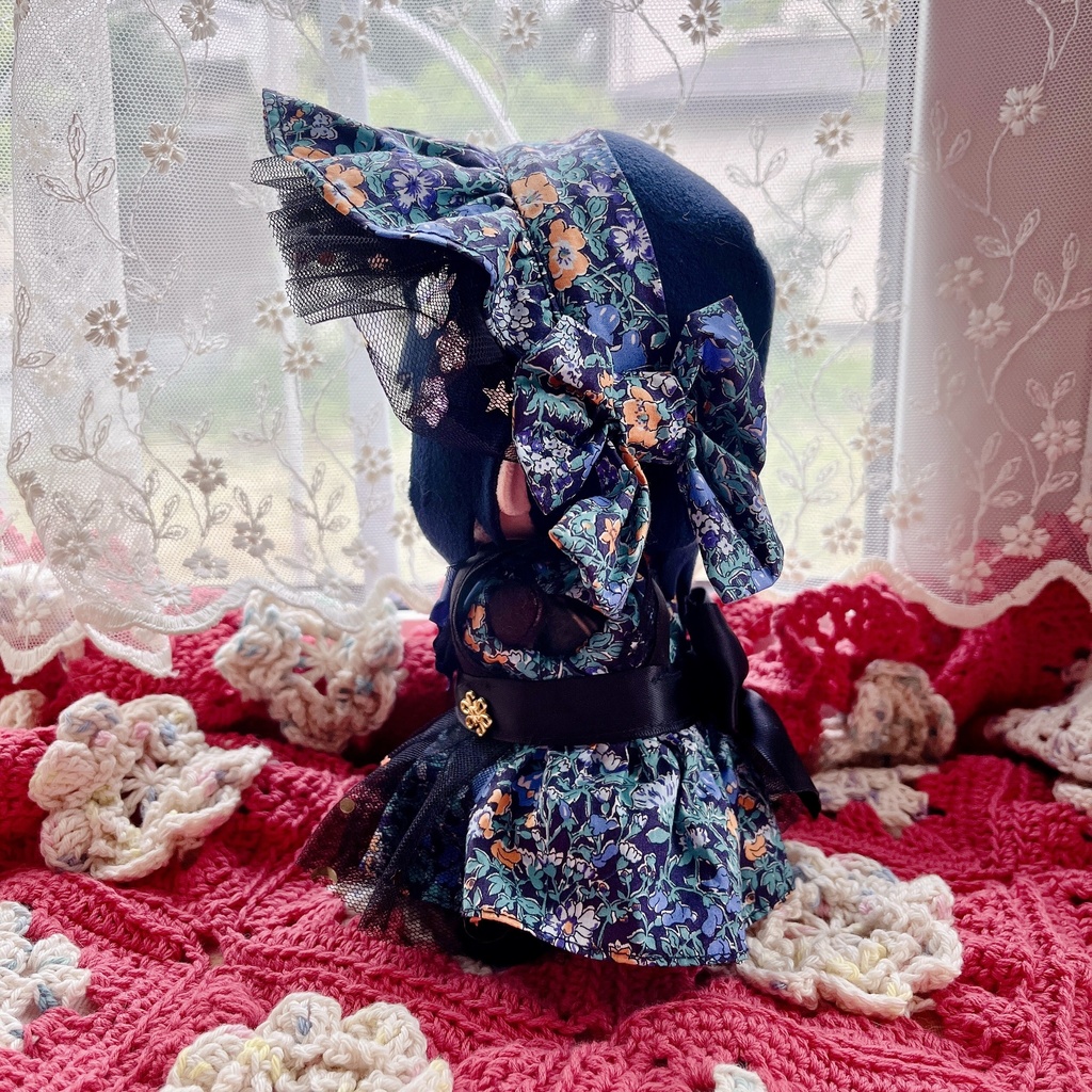 【ぬい】花柄エプロンワンピースSET