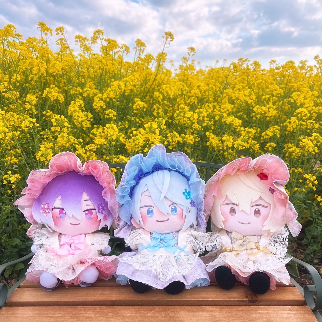 【ぬい】花柄エプロンワンピースSET