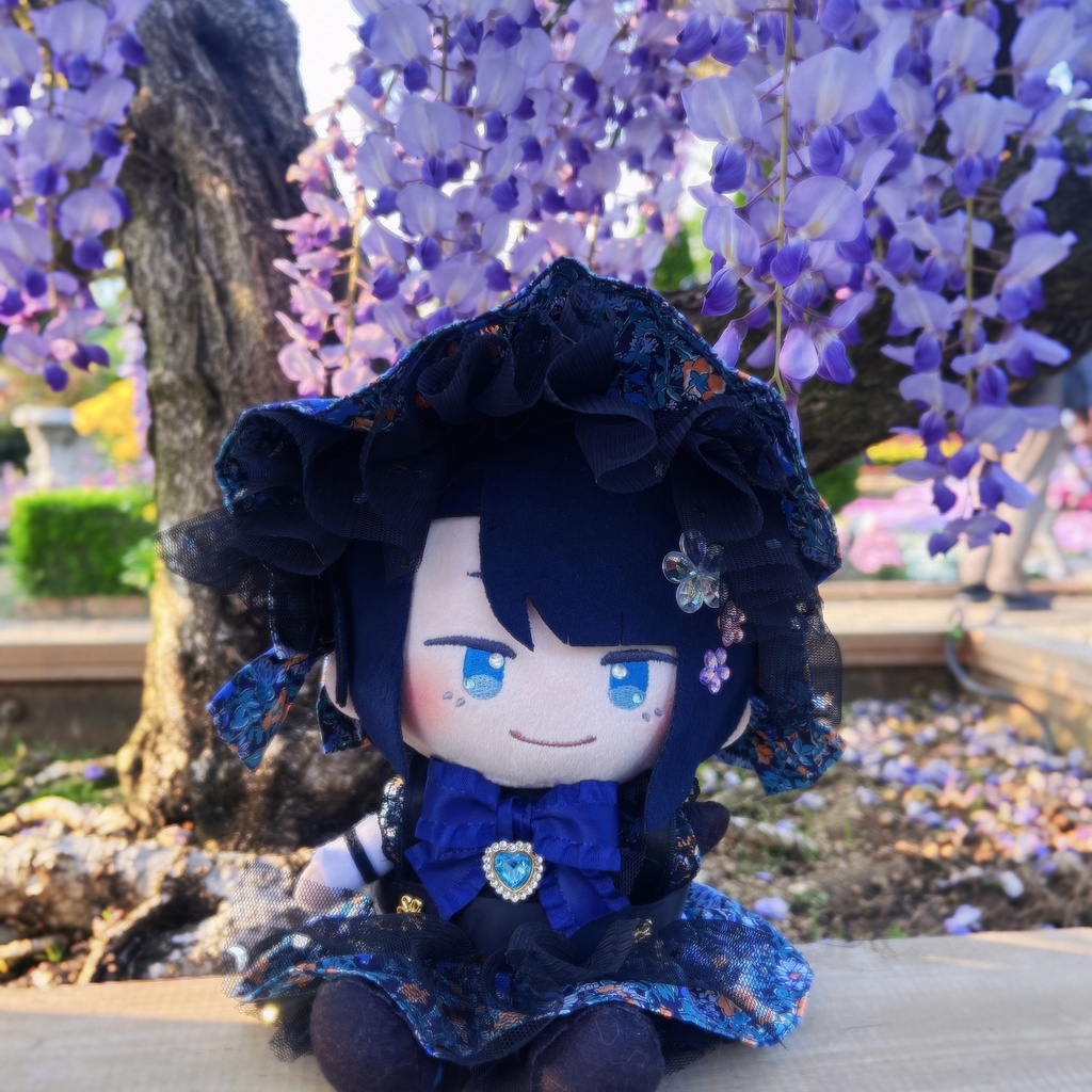 【ぬい】花柄エプロンワンピースSET