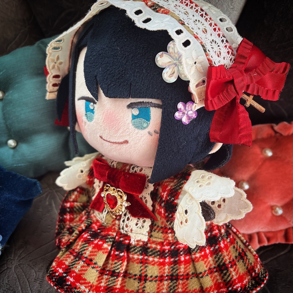 【ぬい】チェック柄ロリィタワンピースSET