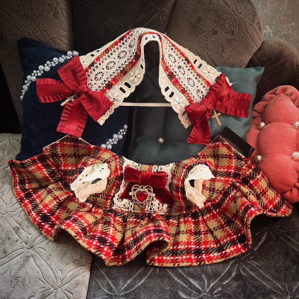 【ぬい】チェック柄ロリィタワンピースSET