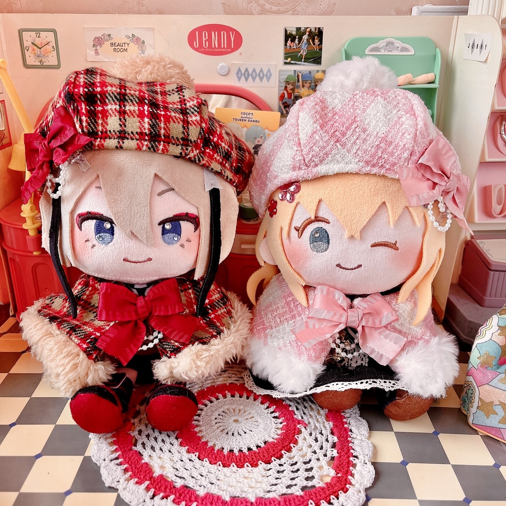 ファー付きケープ&ベレー帽SET