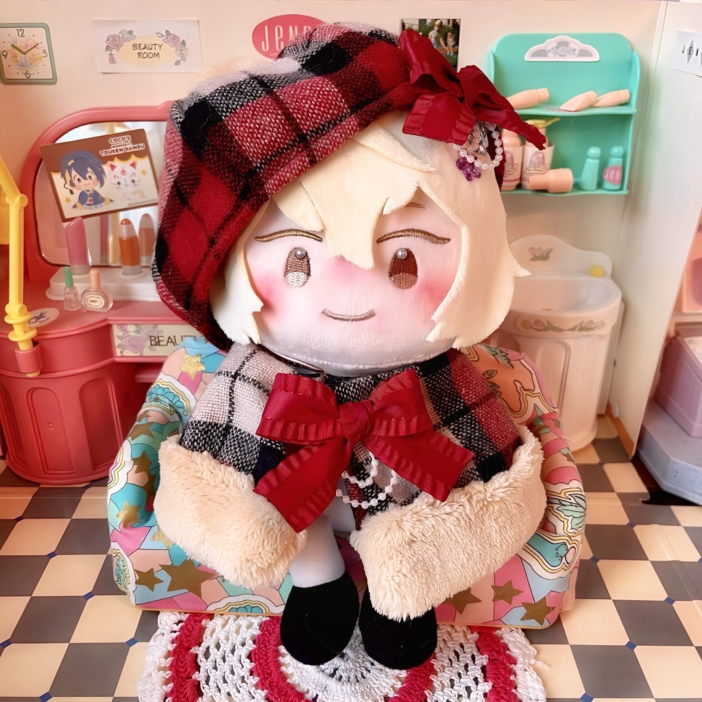 ファー付きケープ&ベレー帽SET