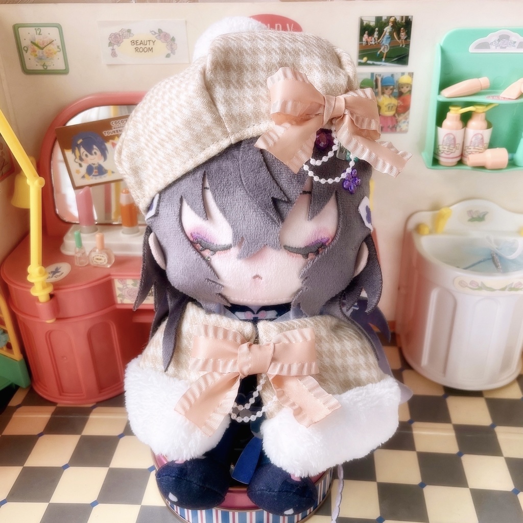 ファー付きケープ&ベレー帽SET