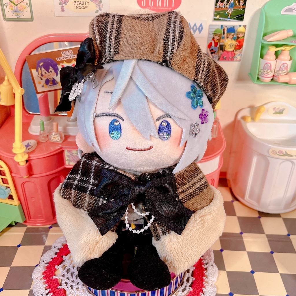 ファー付きケープ&ベレー帽SET