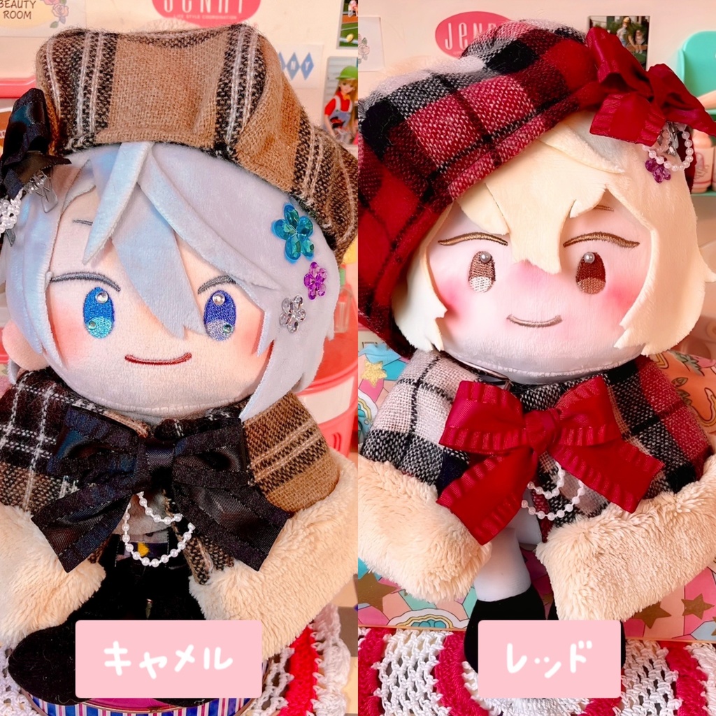 ファー付きケープ＆ベレー帽SET