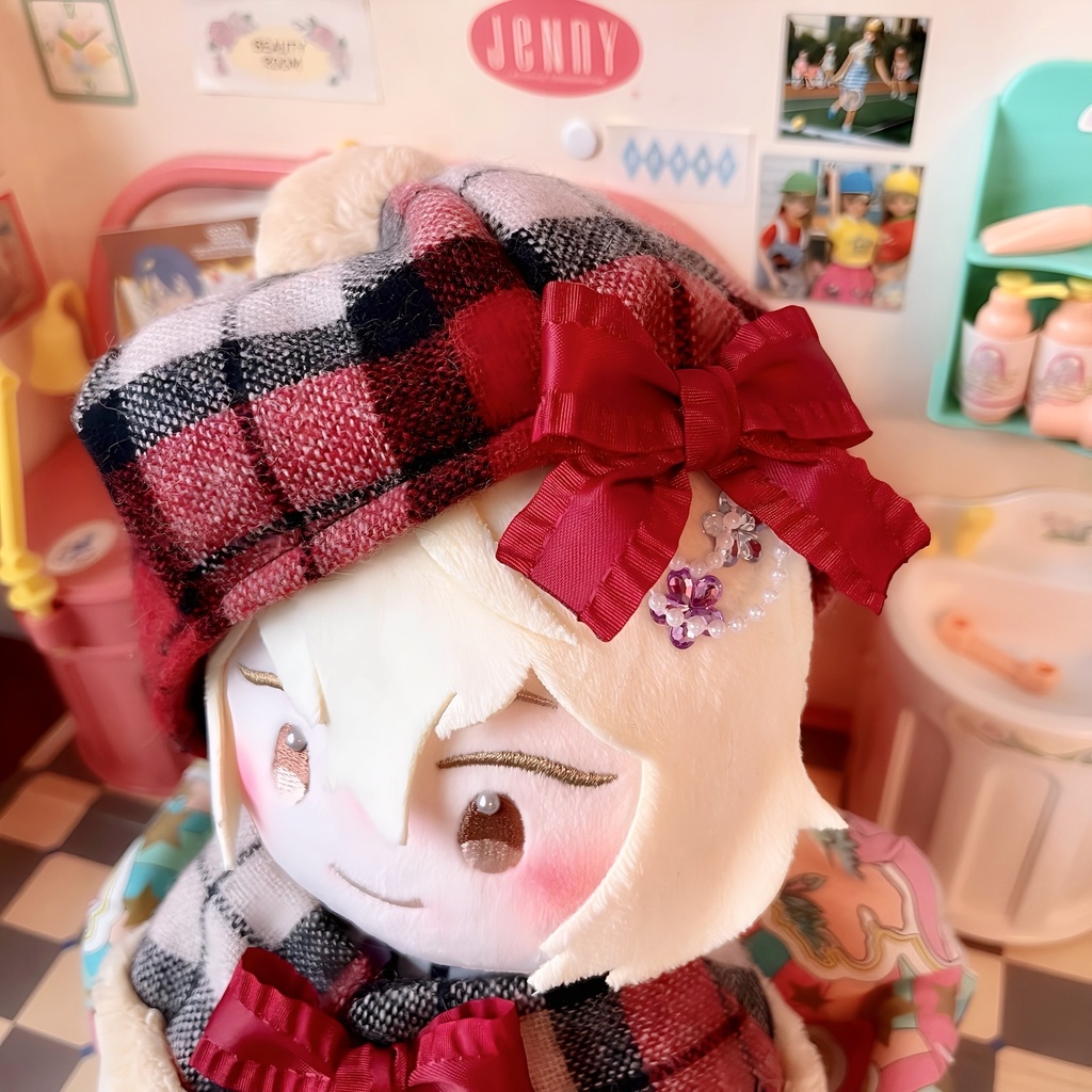 ファー付きケープ&ベレー帽SET