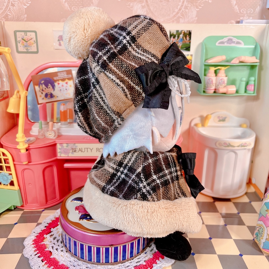 ファー付きケープ&ベレー帽SET