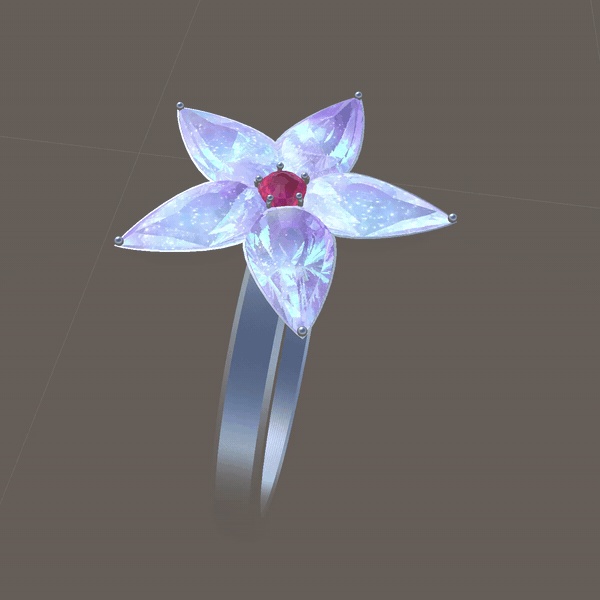 【VRChat】Blue Flower Ring 青い花の指輪