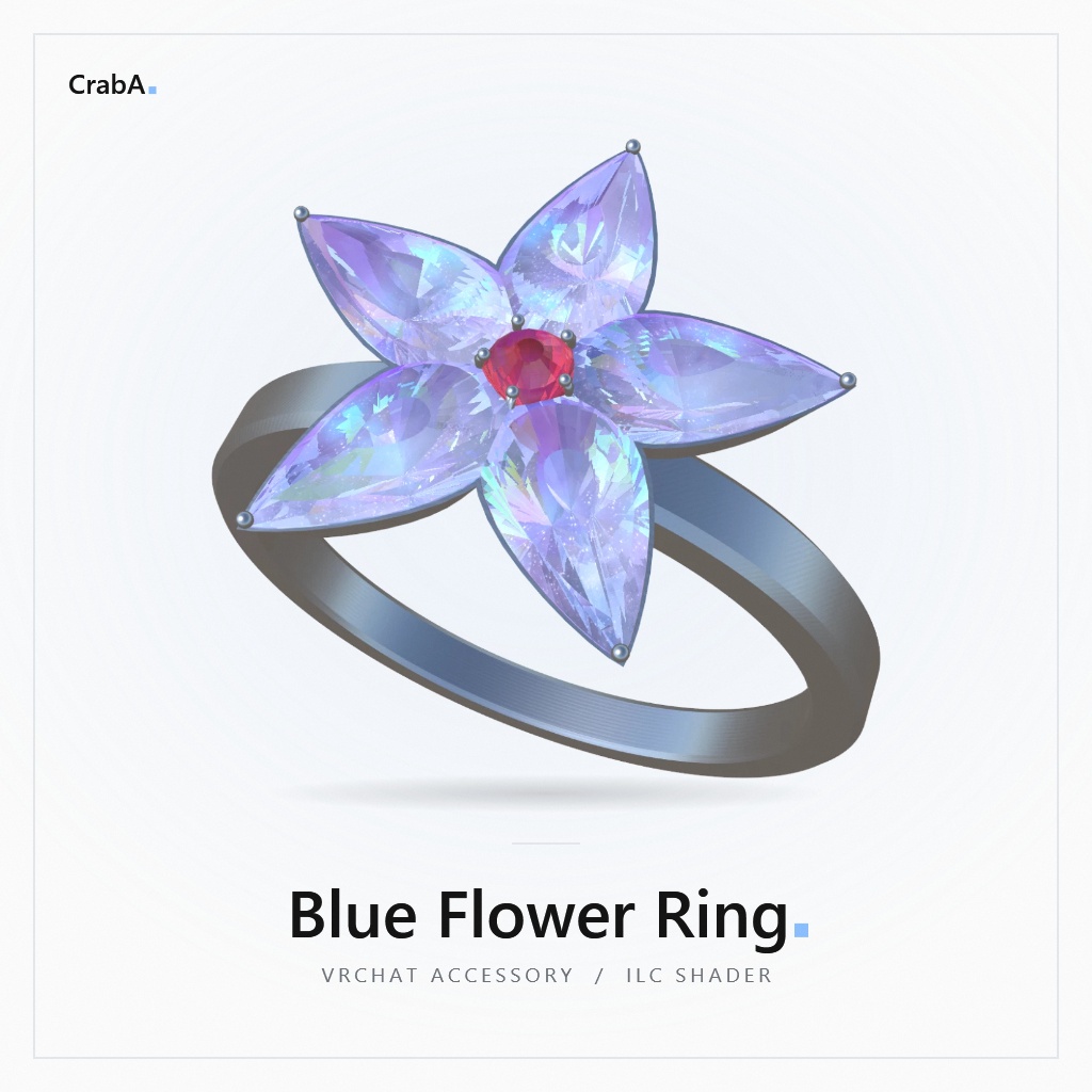 【VRChat】Blue Flower Ring 青い花の指輪