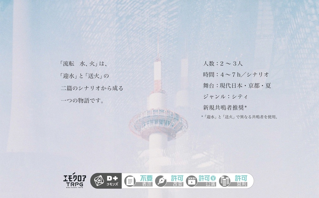 【エモクロアTRPG】流転 水、火