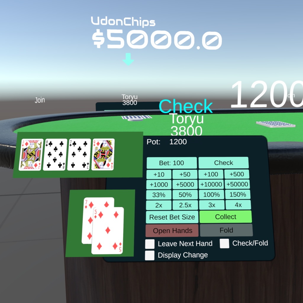 VRC Poker 【Udonギミック】