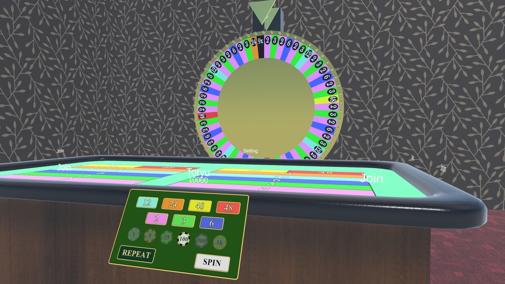 VRC MoneyWheel 【Udonギミック】