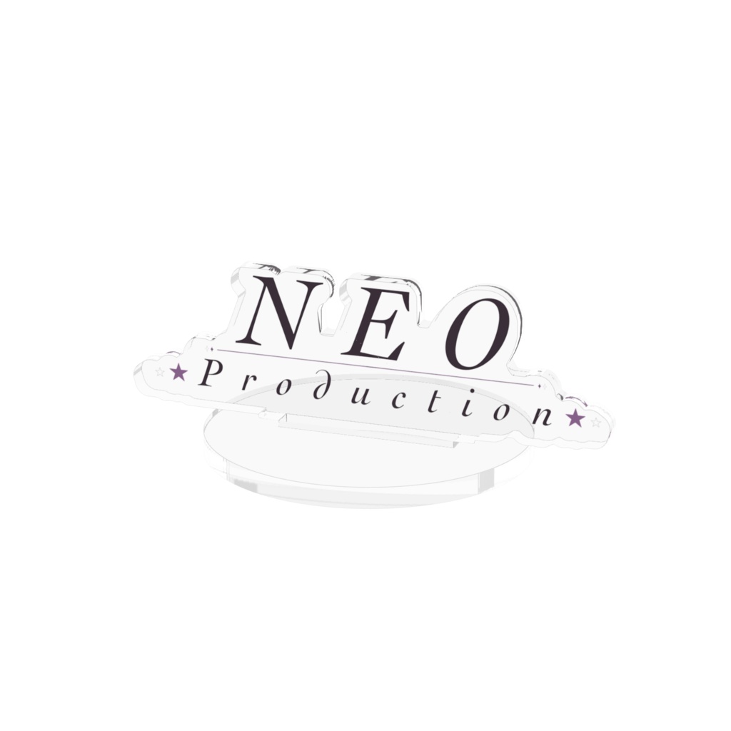 NEO Production Logo Acrylic stand .