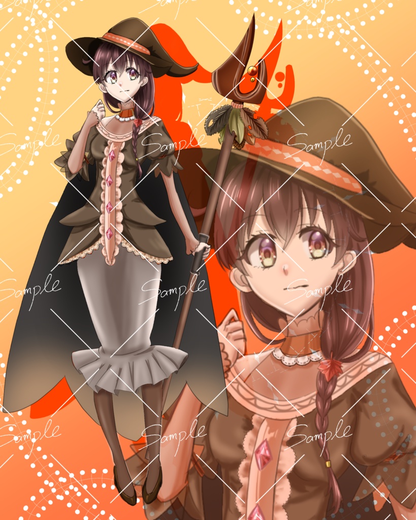 落ち葉の魔女　表情差分10種類