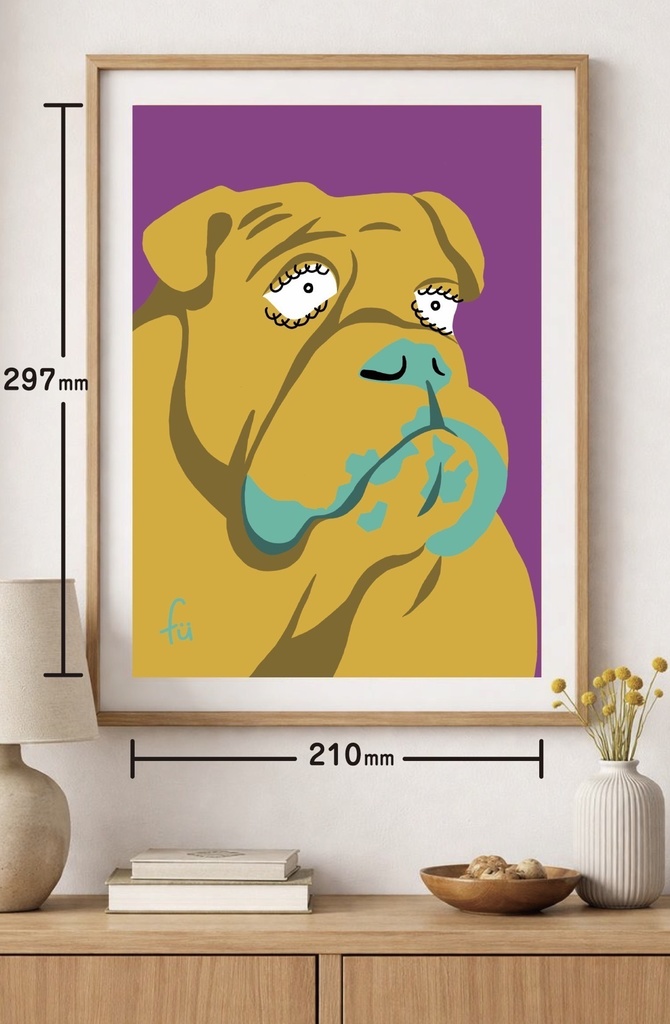 ほっこりブサカワな動物 A4ポスター〈イヌ〉