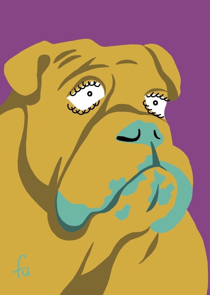 ほっこりブサカワな動物　A4ポスター〈イヌ〉