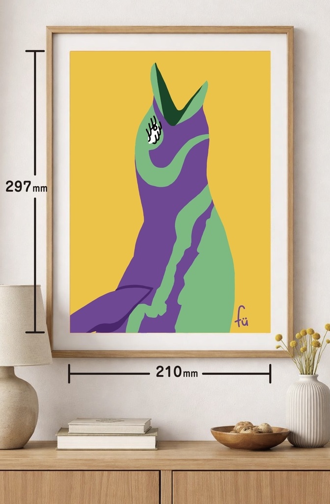 ほっこりブサカワな動物 A4ポスター〈ペンギン〉