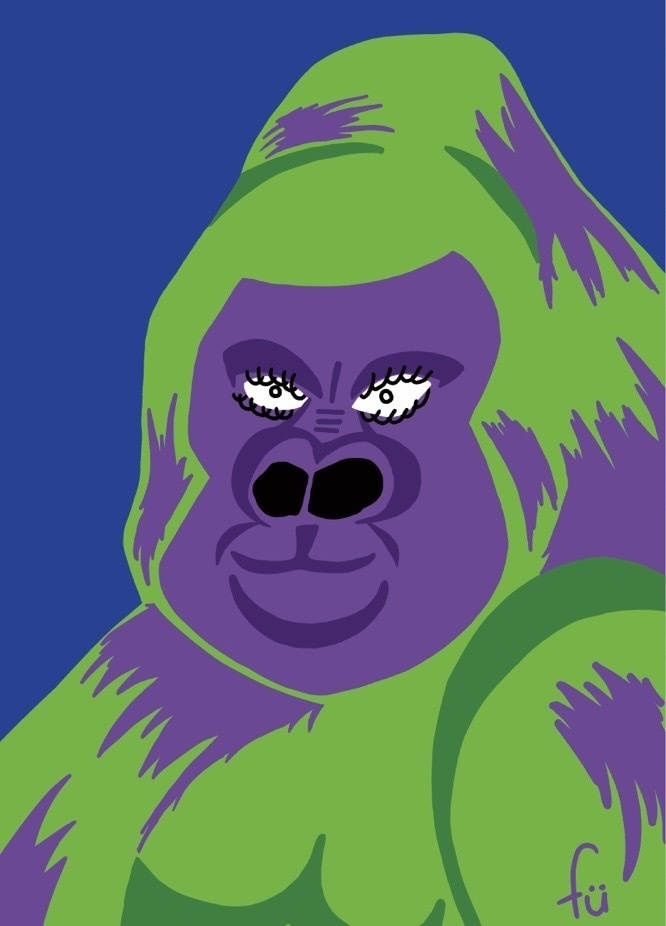 ほっこりブサカワな動物　A4ポスター〈ゴリラ〉