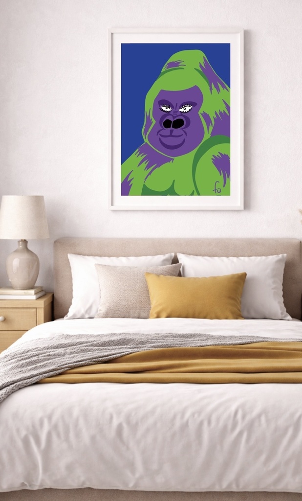 ほっこりブサカワな動物 A4ポスター〈ゴリラ〉