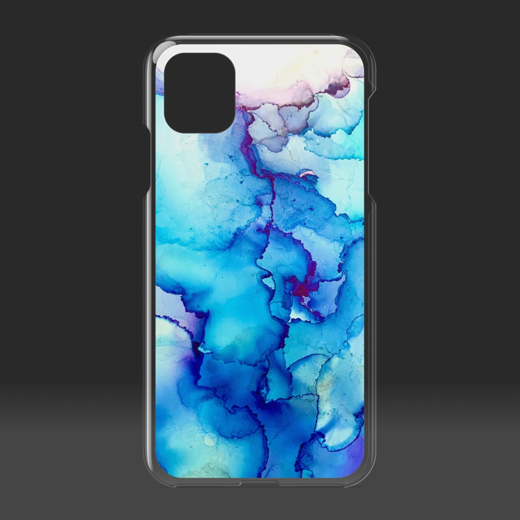 染まる蒼〜クリアスマートフォンケース〜