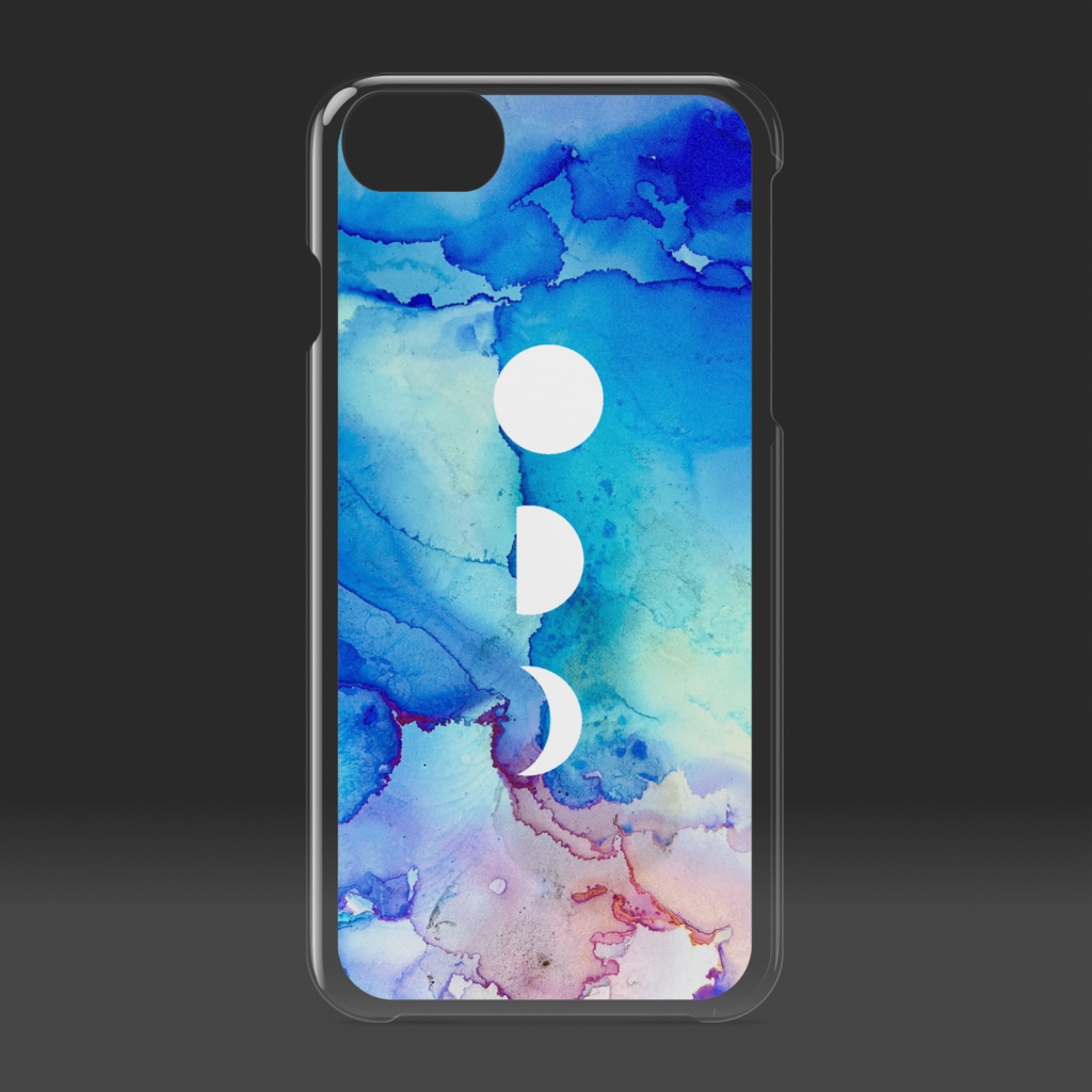 降りる蒼/月相〜クリアiPhoneケース〜