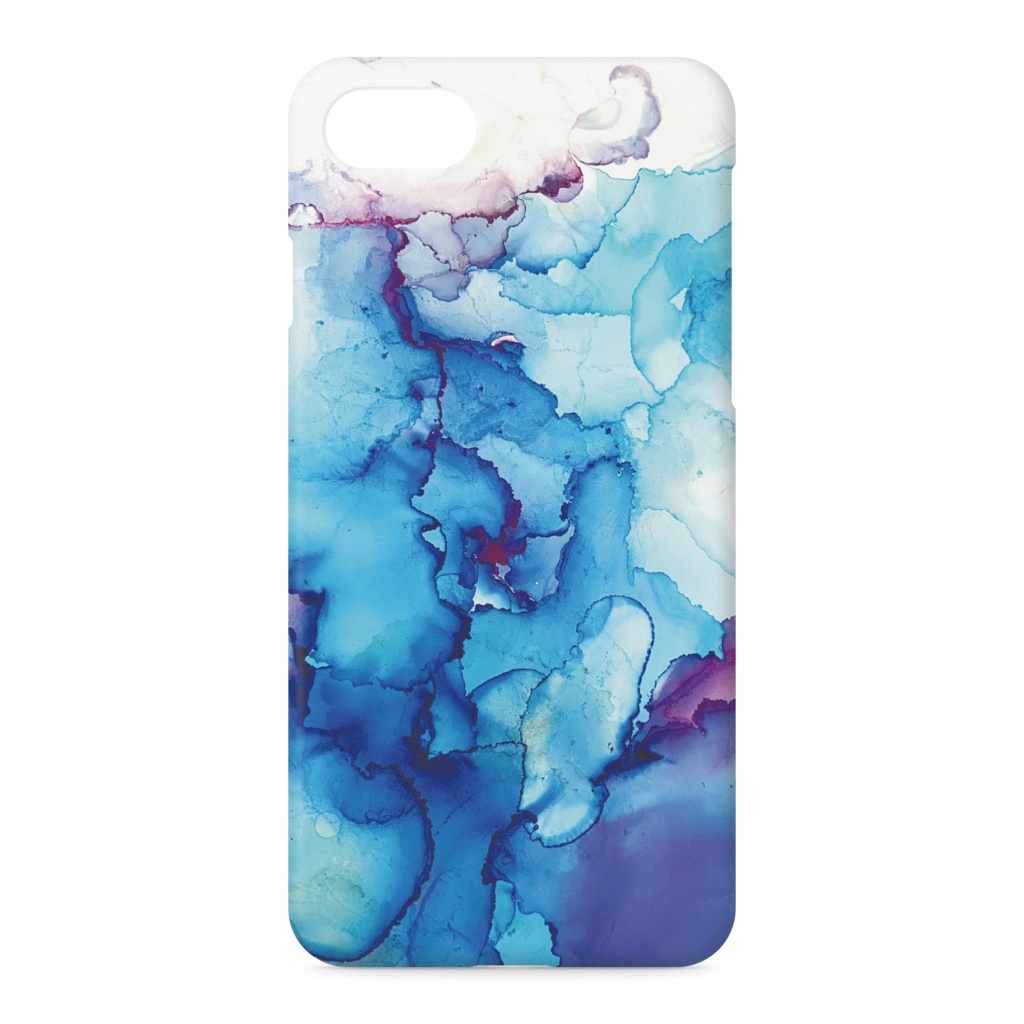 染まる蒼〜iPhoneケース白〜