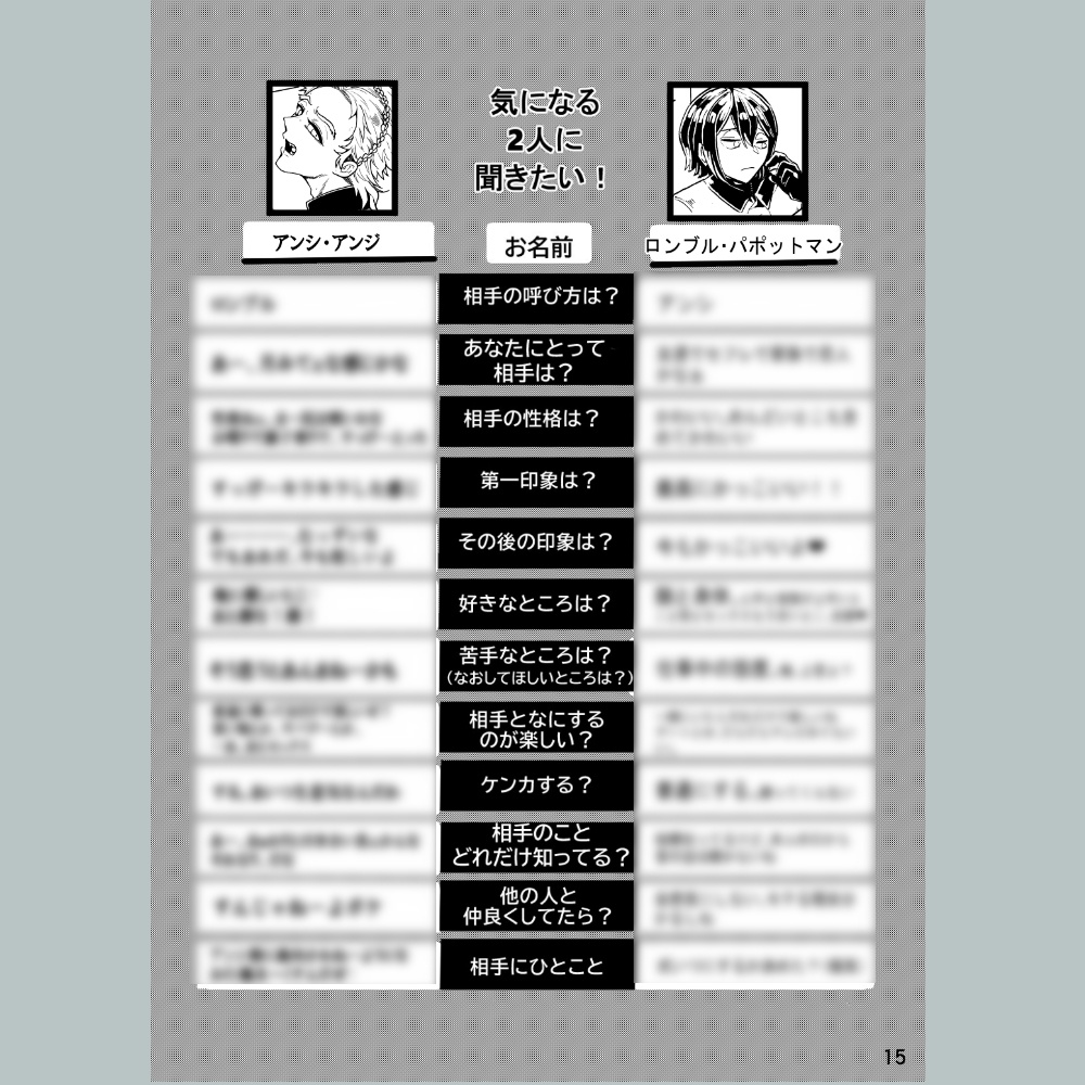 【在庫無し 再販検討中】B-4 BL オリキャラ紹介本