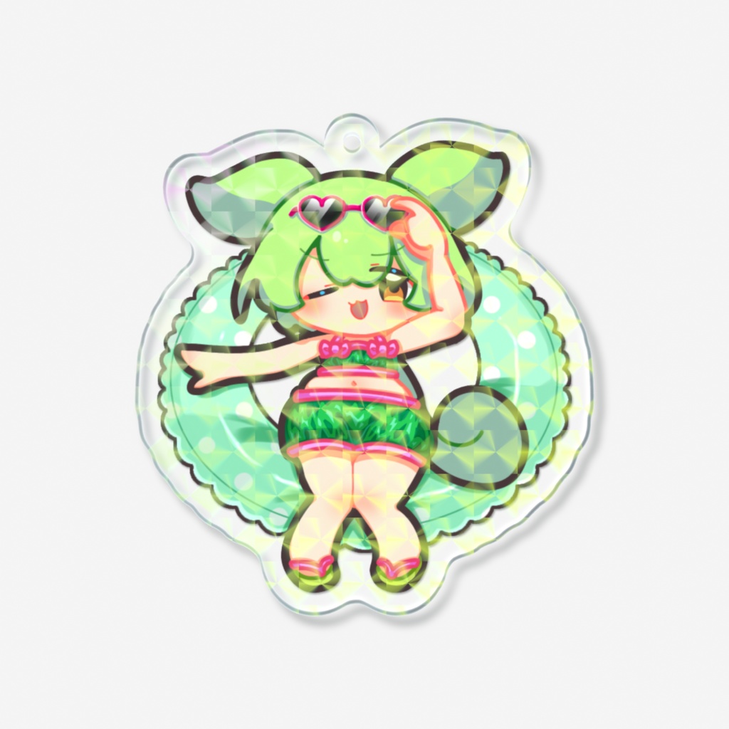 水着ずんだもんホログラムアクリルキーホルダー