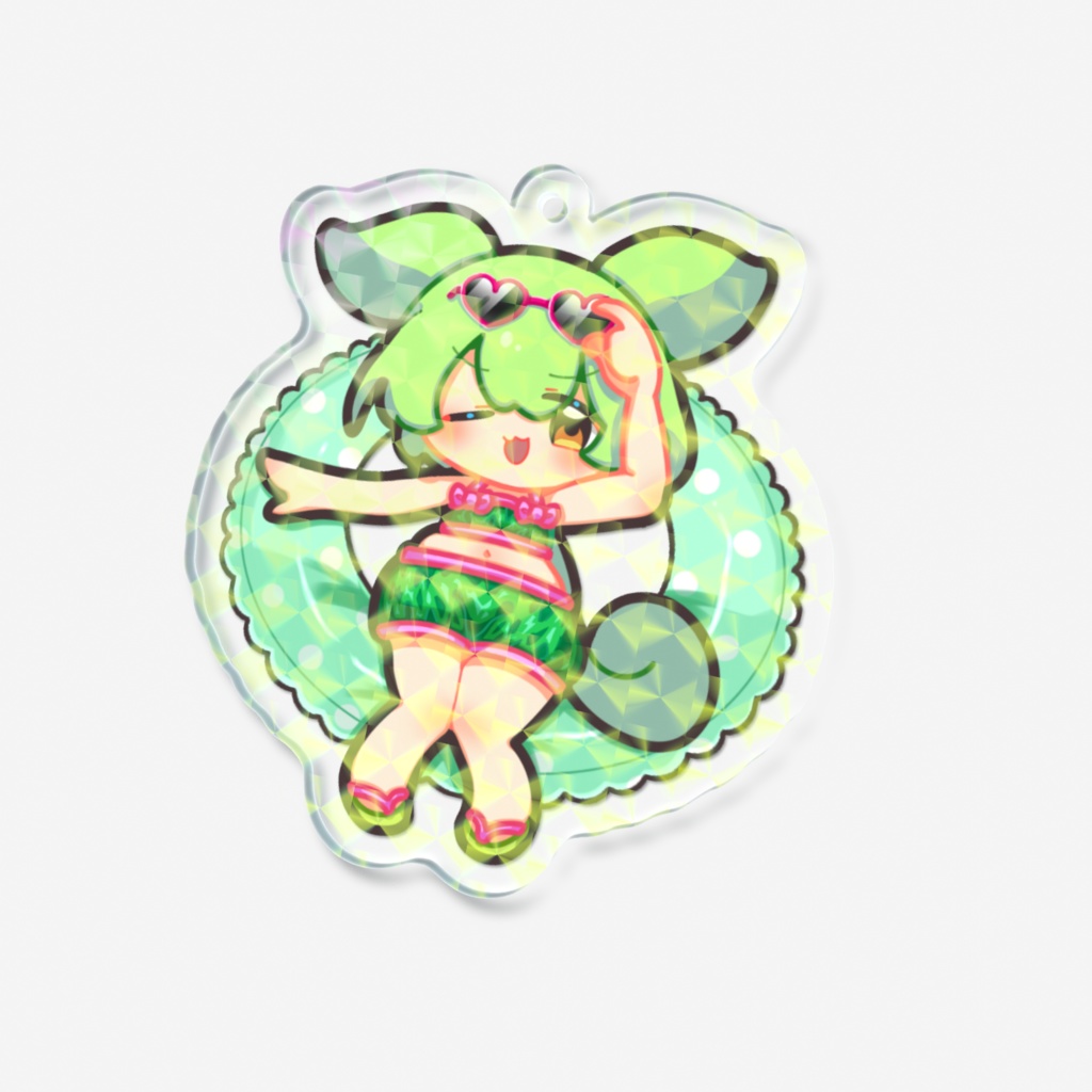 水着ずんだもんホログラムアクリルキーホルダー