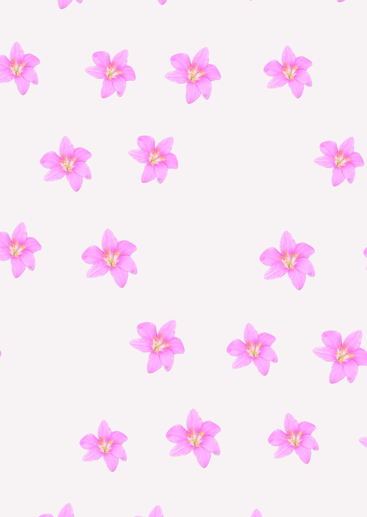 南国のお花のデジタルペーパー|A6・5柄セット|PNG・PDF