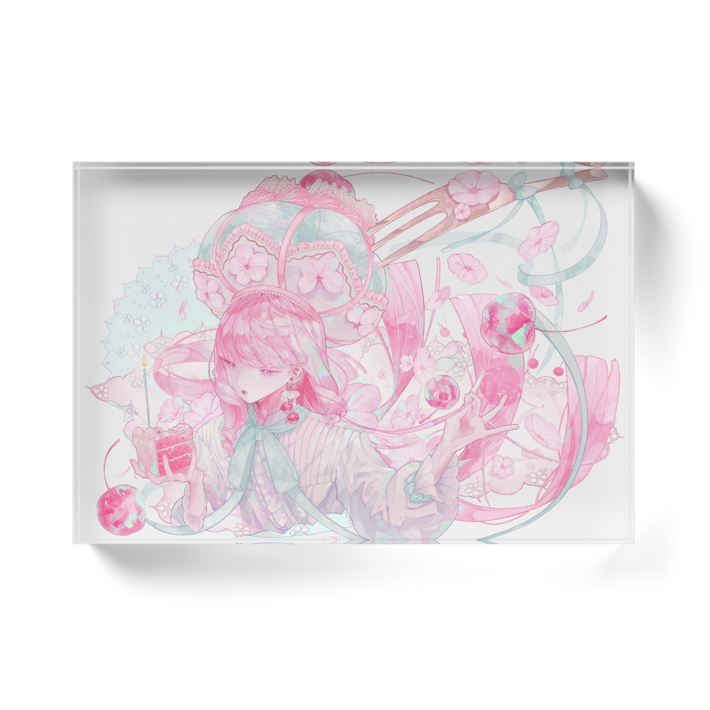 桜のバターケーキ/アクリルブロック