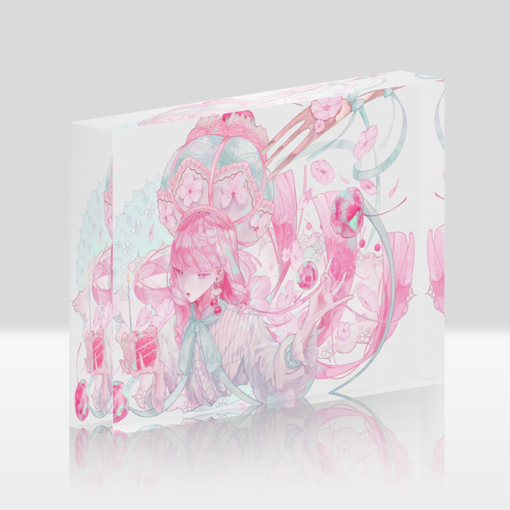桜のバターケーキ/アクリルブロック