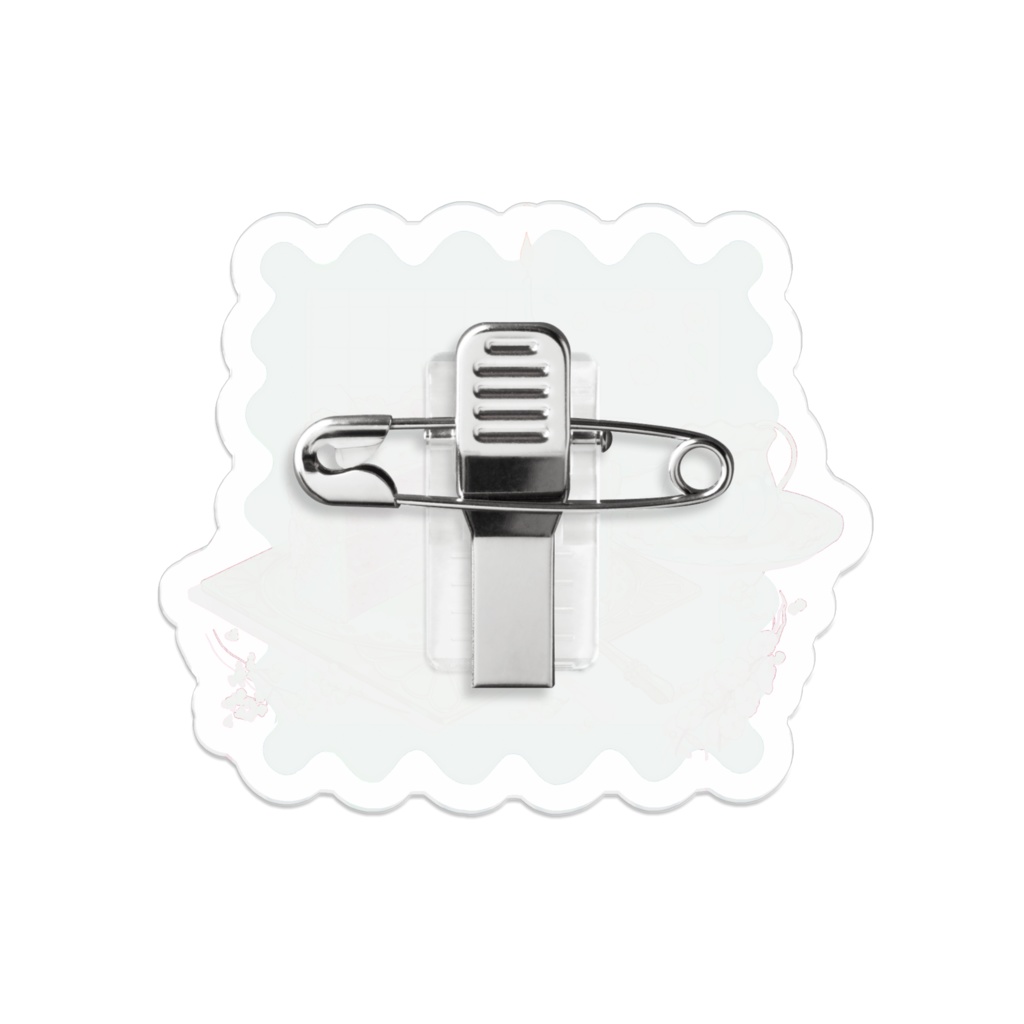 桜のバターケーキ/アクリルバッジ