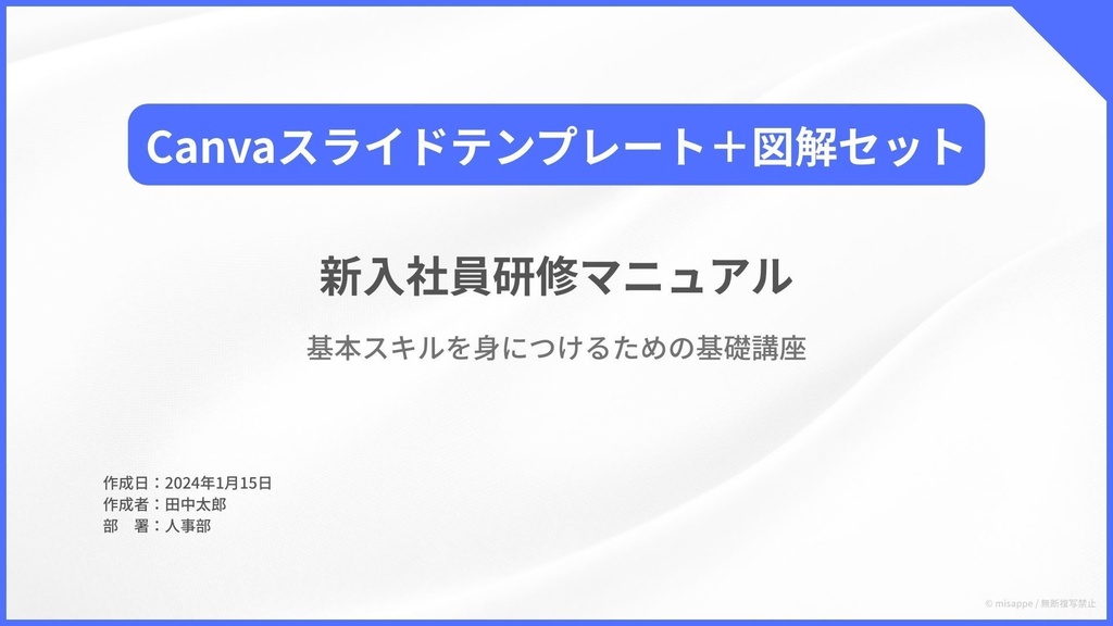 Canvaスライドテンプレート＋図解セット｜研修・セミナー向