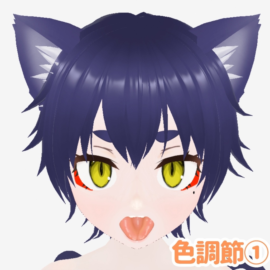 【Vroid口内テクスチャ】テカテカ口内+おまけの歯の影