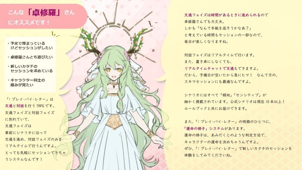 オリジナルTRPG「:プレイ・バイ・レター」