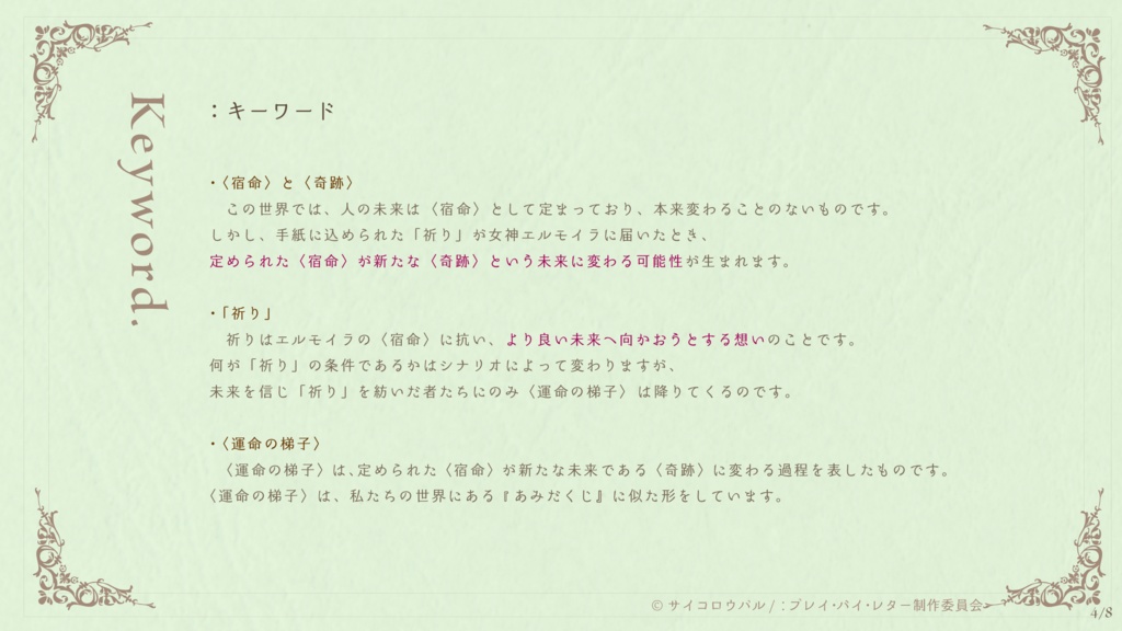 オリジナルTRPG「:プレイ・バイ・レター」