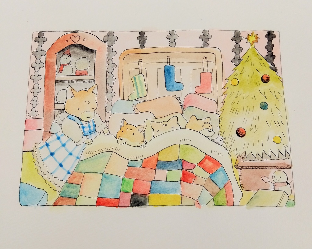 いぬの家族のクリスマス