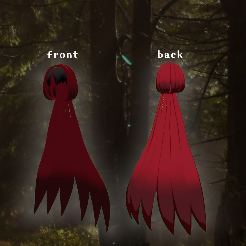 【VRChat】赤ずきんHair【MA対応】