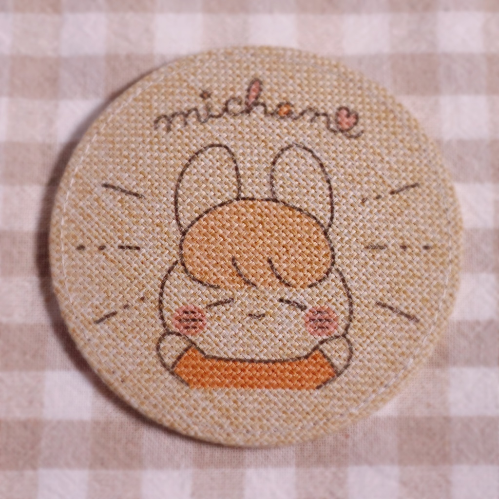 みちゃんのリネン風コースター