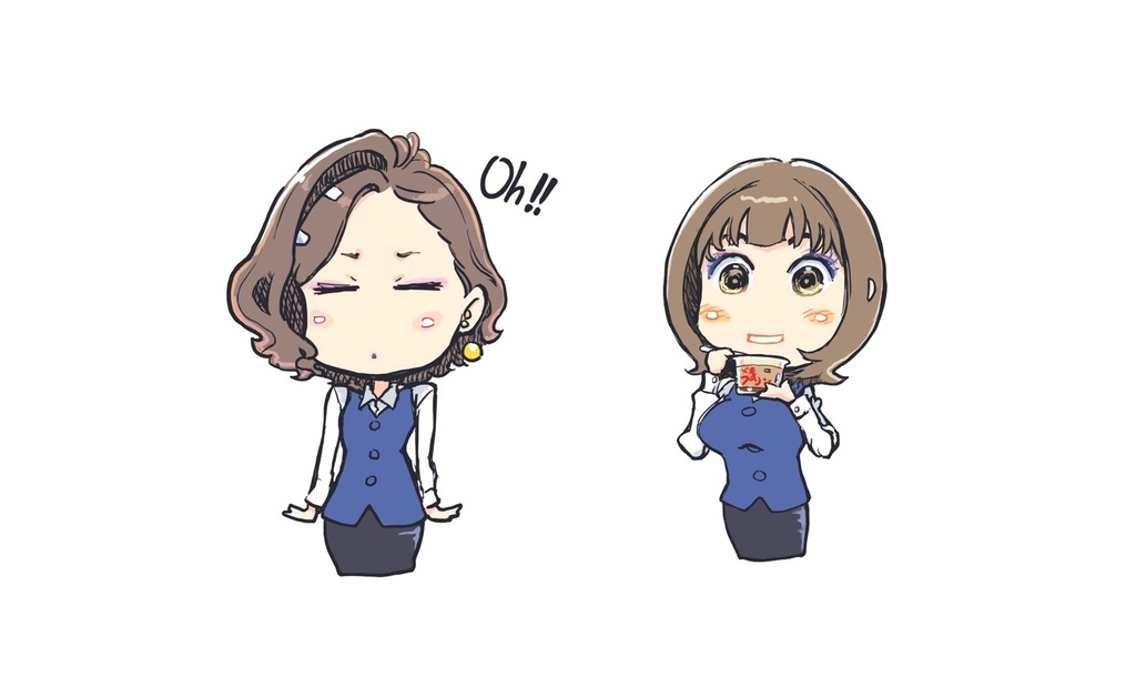 すっぱい見栄子＆甘いぷりんステッカーセット