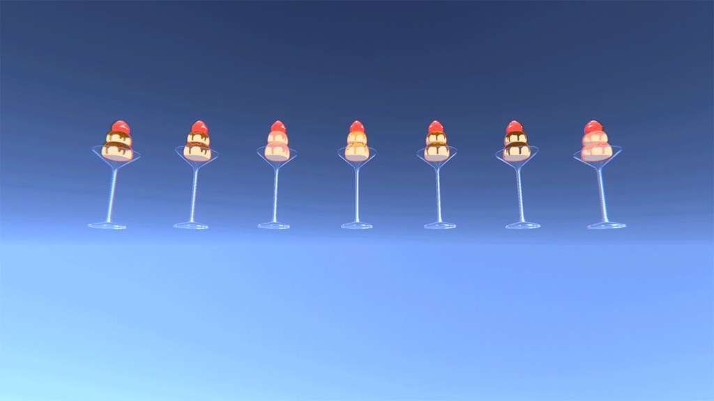 泡が弾けるドリンク&いちごデザートセット